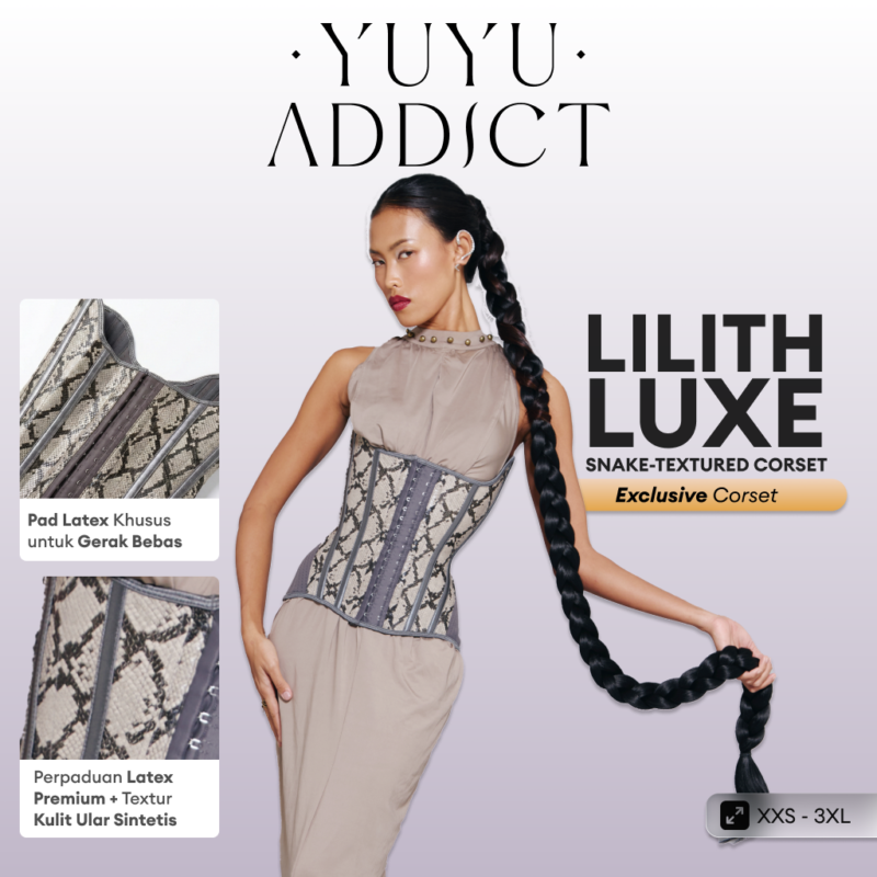 YUYUADDICT - Lilith Luxe Snake-Textured Corset 23 Bones
