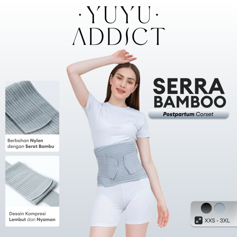Premium Korset Bamboo Post Partum Recovery Belly Band Karet Elastis Aman utk Cesar Serra