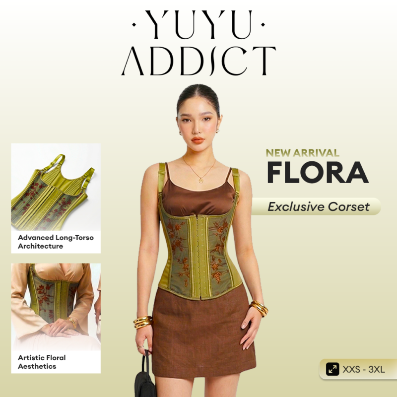 YUYUADDICT - Flora Corset Long Torso 25 Steel Bones